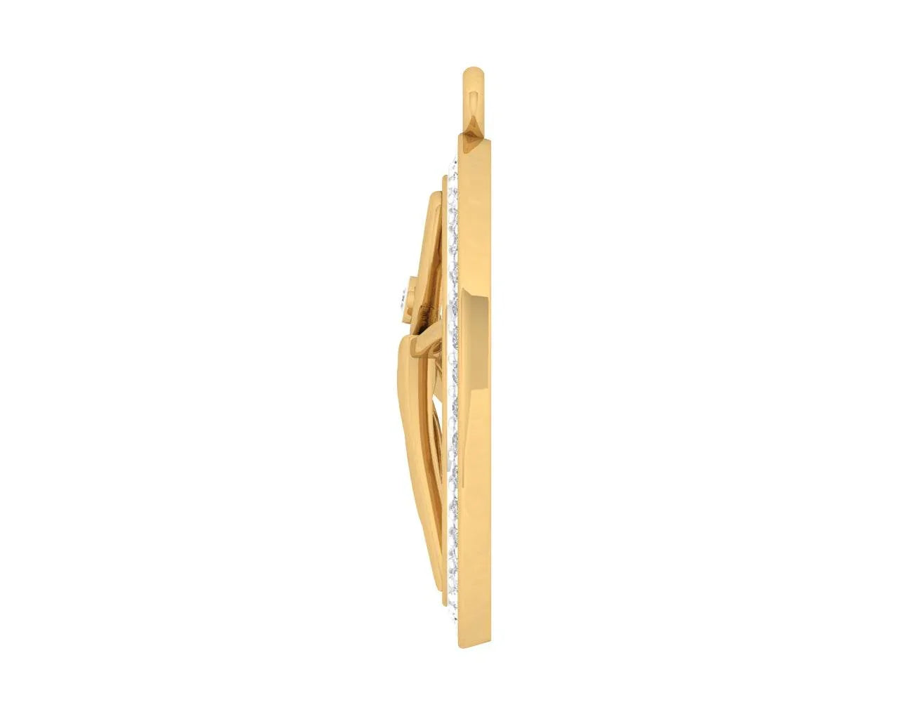 Maa pendant in gold with diamonds - Jewelslane