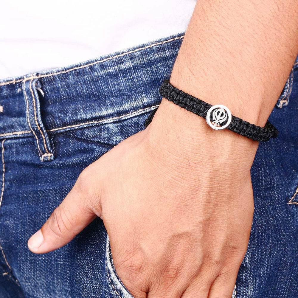 Khanda Bracelet in Silver - Jewelslane