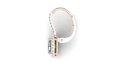 Mia Lab Grown Radiant Cut diamond solitaires earring set in gold - Jewelslane