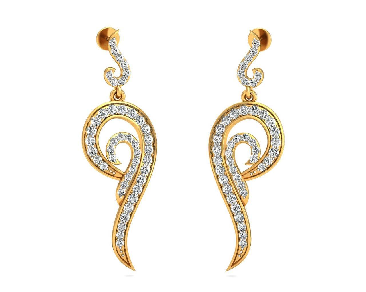 Mohani Diamond Danglers - Jewelslane