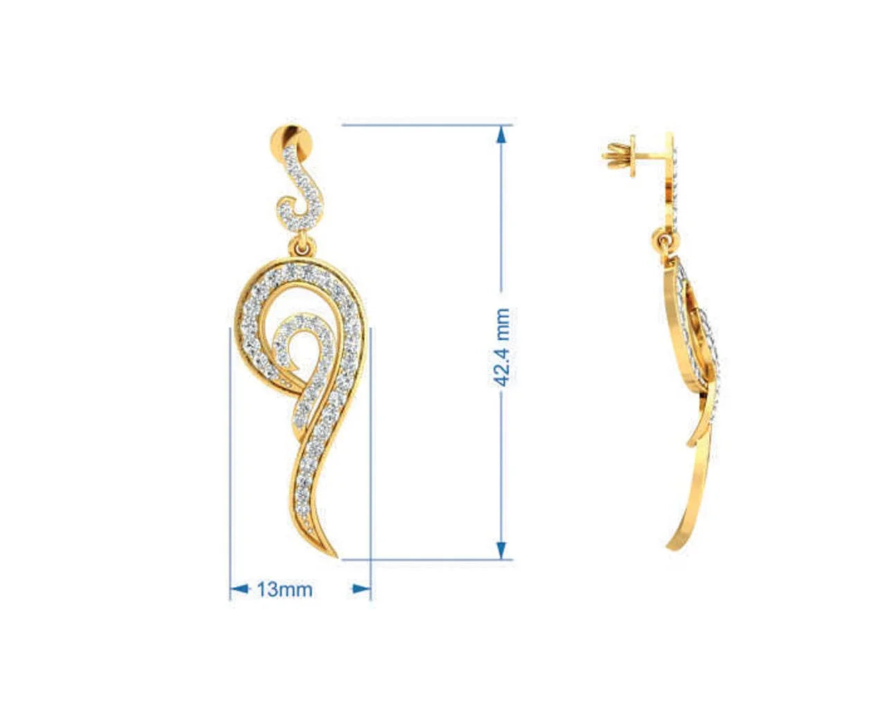 Mohani Diamond Danglers - Jewelslane