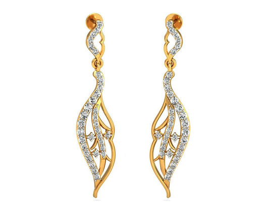 Narmin Long Diamond Earrings - Jewelslane