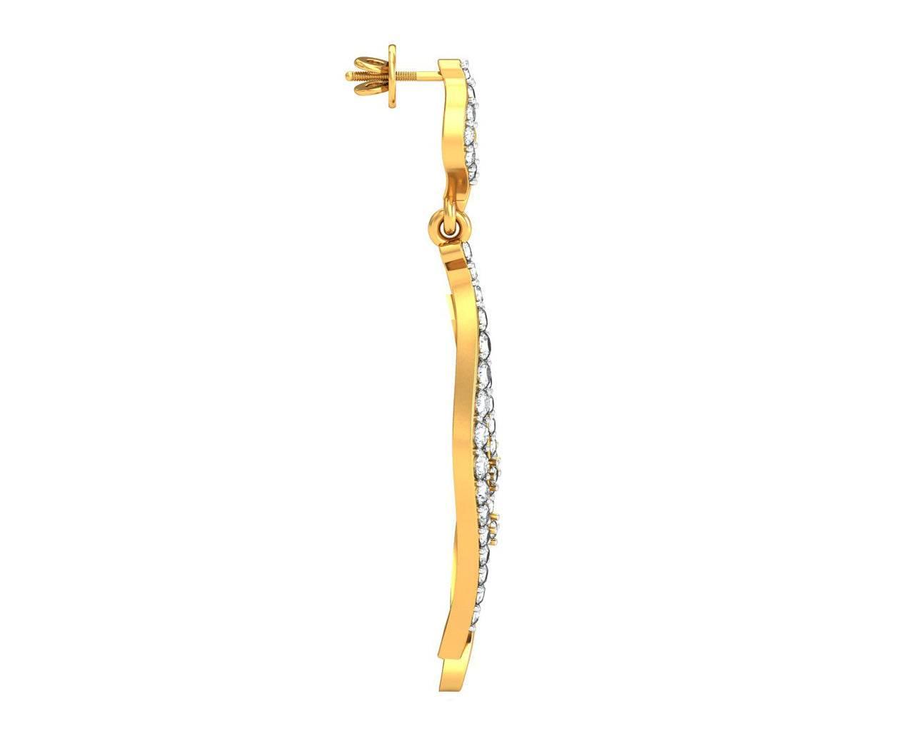 Narmin Long Diamond Earrings - Jewelslane