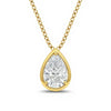 Natali Pear Shape Bezel set lab Diamond Pendant - Jewelslane