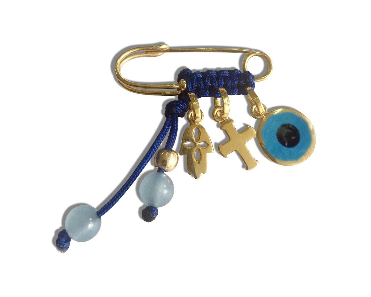 New Born Baby Gift Safety Pin In Gold - Jewelslane