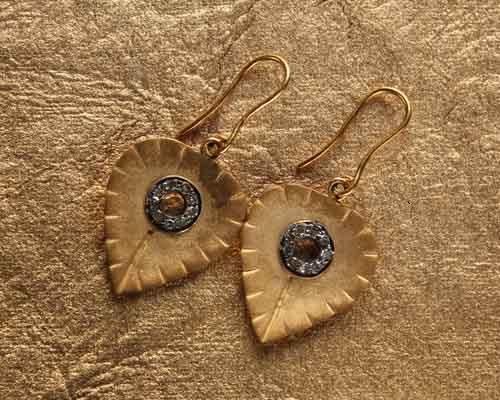 Gold Earring with Diamond - Jewelslane