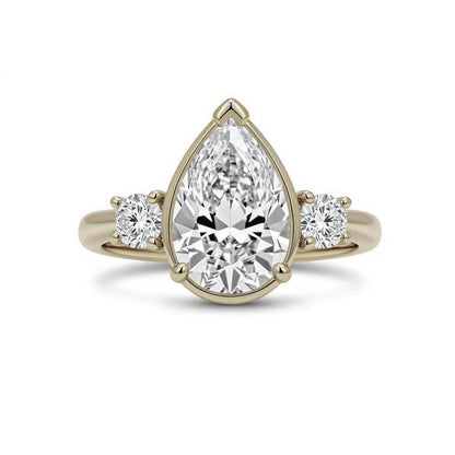 Noel Pear Shape Lab Diamond Solitaire Ring - Jewelslane