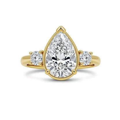 Noel Pear Shape Lab Diamond Solitaire Ring - Jewelslane