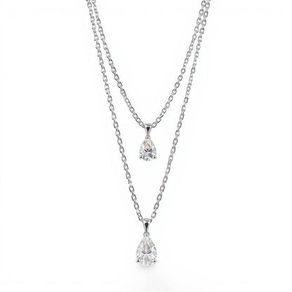 Nola Pear Shape Lab Grown Diamond Necklace - Jewelslane
