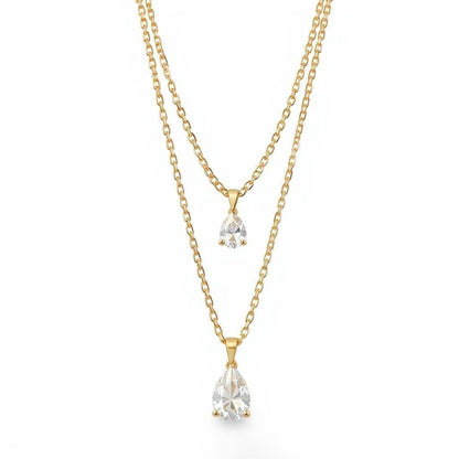 Nola Pear Shape Lab Grown Diamond Necklace - Jewelslane