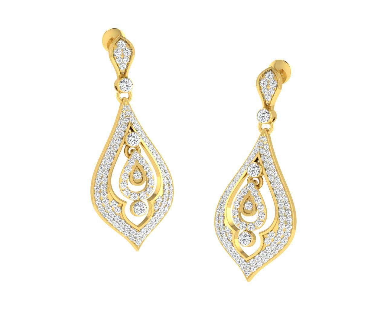 Nomi Diamond Earrings in Gold Additional Image 1
