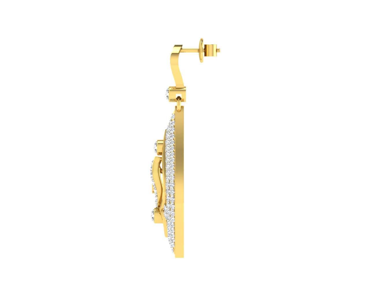 Nomi Diamond Earrings in Gold Additional Image 2
