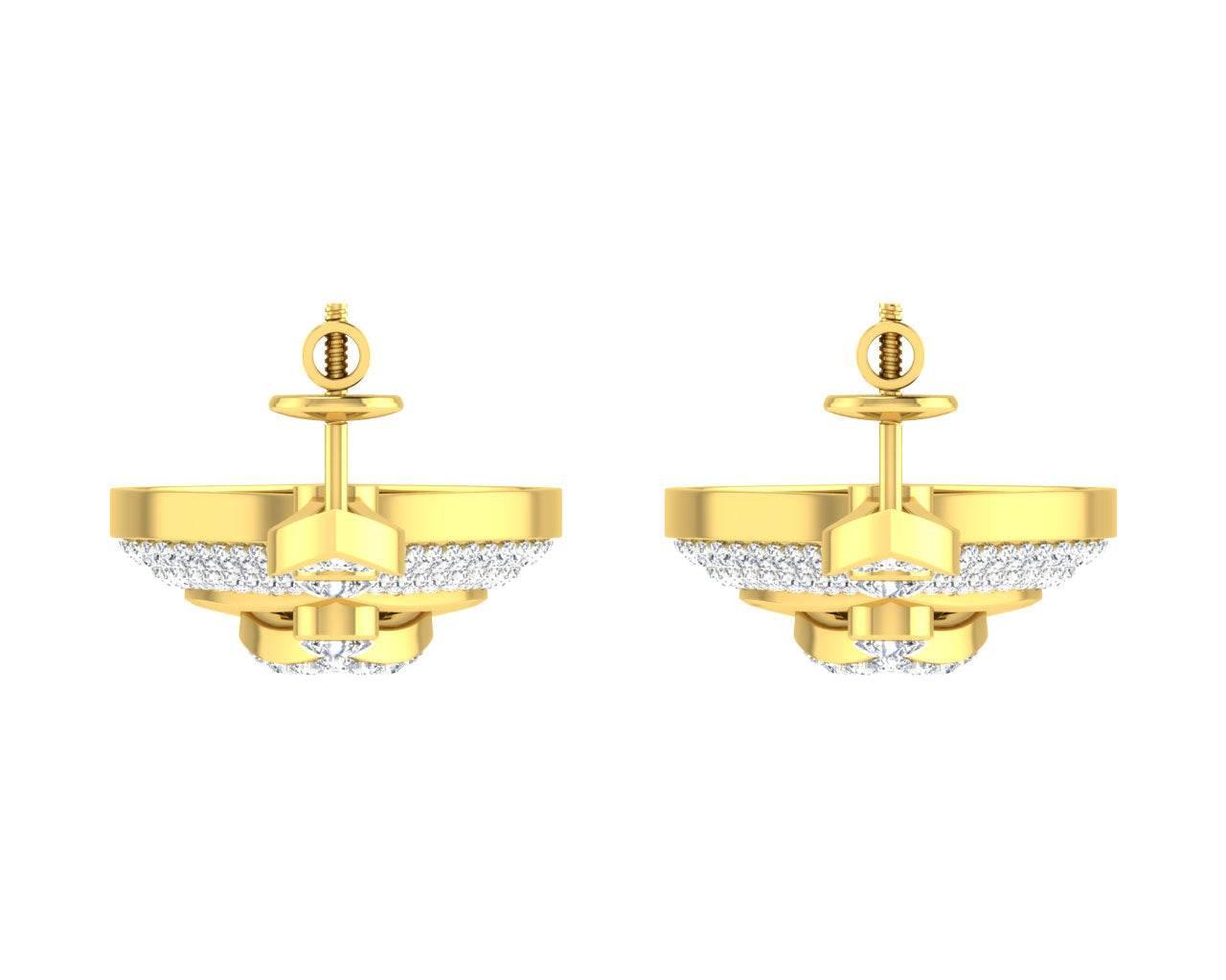 Nomi Diamond Earrings in Gold Additional Image 3