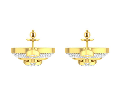 Nomi Diamond Earrings in Gold Additional Image 3