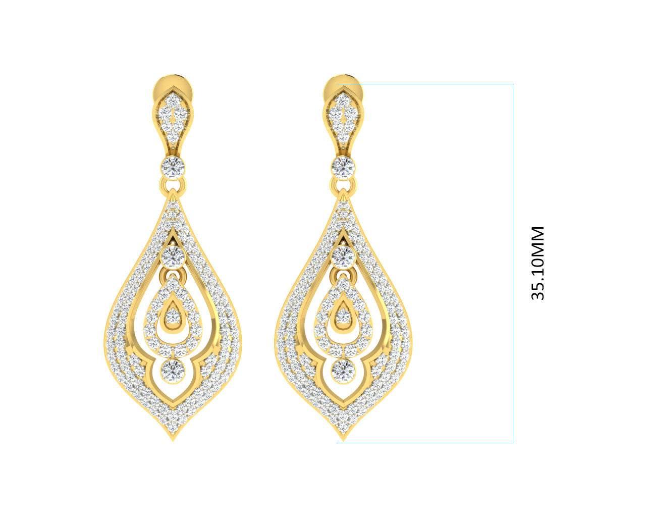Nomi Diamond Earrings in Gold Additional Image 4