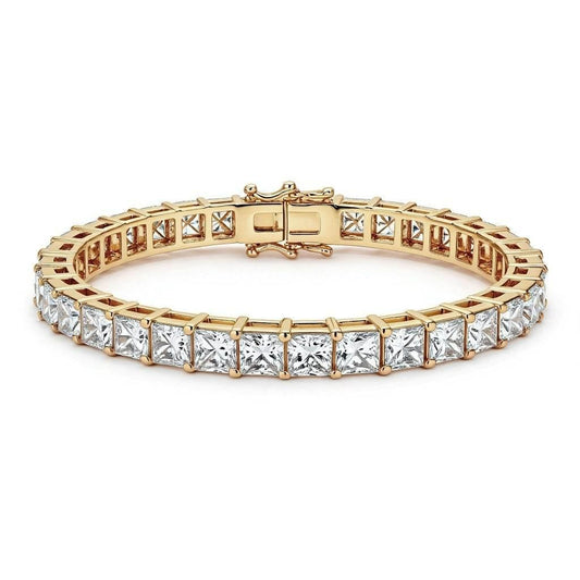 Nona Princess Cut Lab Grown Diamonds Tennis Bracelet - Jewelslane