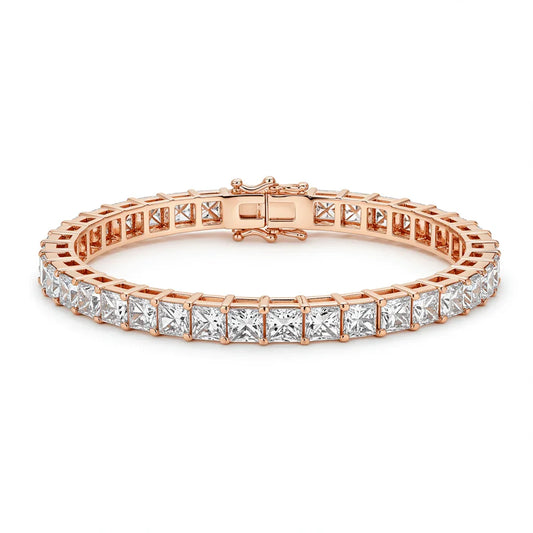 Nona Princess Cut Lab Grown Diamonds Tennis Bracelet - Jewelslane