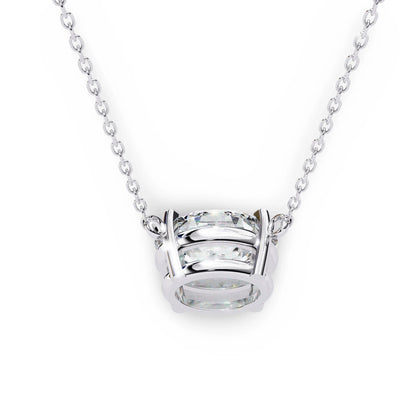 Olivia Oval Shape Lab Grown Diamond Solitaire Pendant on gold chain - Jewelslane