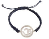 Diamond Studded Elegant Om Bracelet in 92.5 Silver - Jewelslane