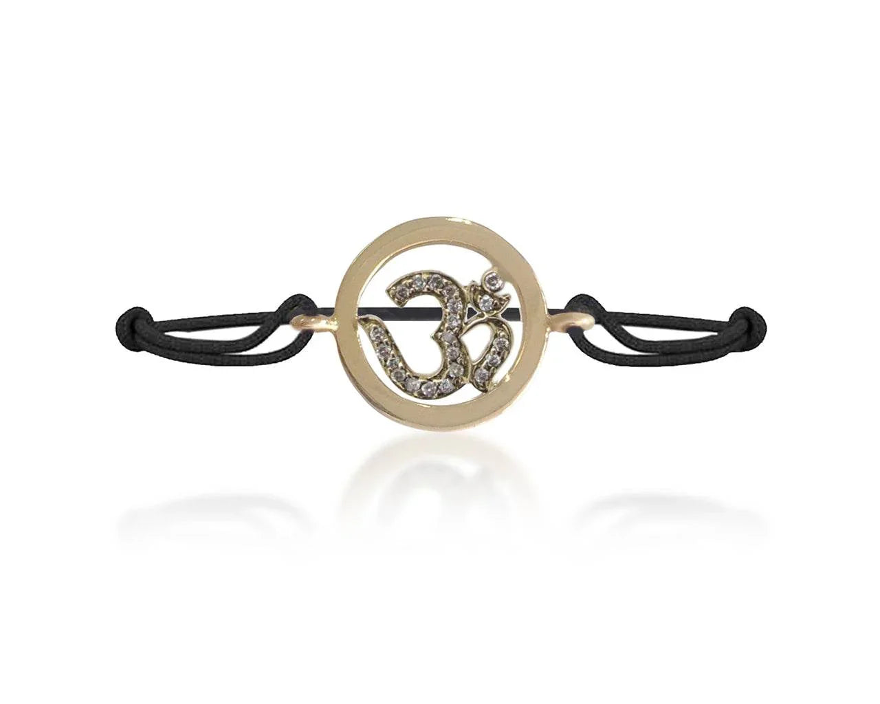 Om Gold Bracelet with Diamonds - Jewelslane