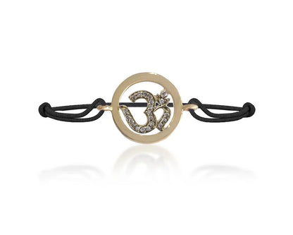 Om Gold Bracelet with Diamonds - Jewelslane
