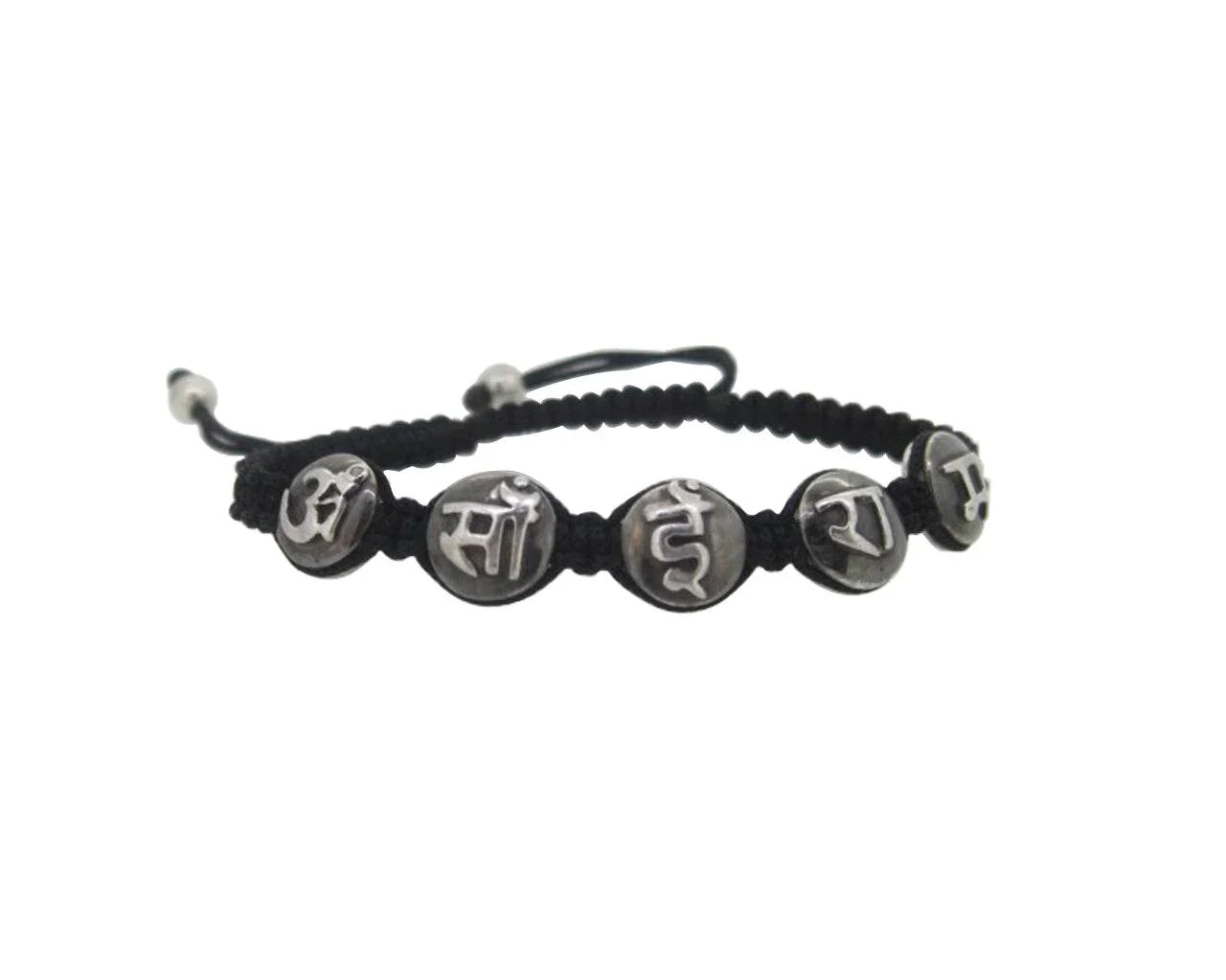 Om Sai Ram Mantra Bracelet in Silver with Diamond - Jewelslane