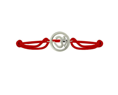 Om Single Diamond Bracelet Silver - Jewelslane