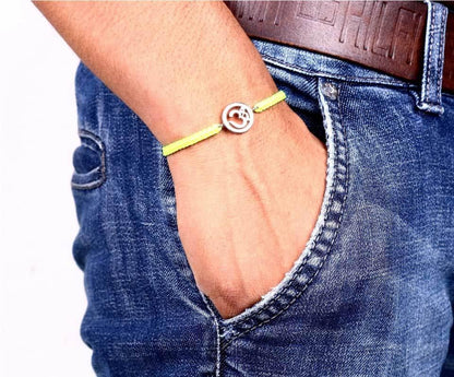 Om Single Diamond Bracelet Silver - Jewelslane