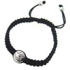 Om Bracelet with 14 Diamonds Braided in Nylon Thread - Jewelslane