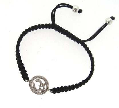 Om Bracelet in Silver with Forty-Two 0.24 Carats Diamonds - Jewelslane