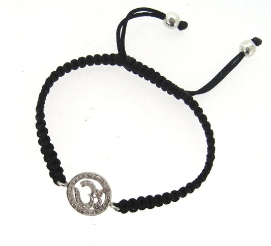 Om Bracelet in Silver with Forty-Two 0.24 Carats Diamonds - Jewelslane