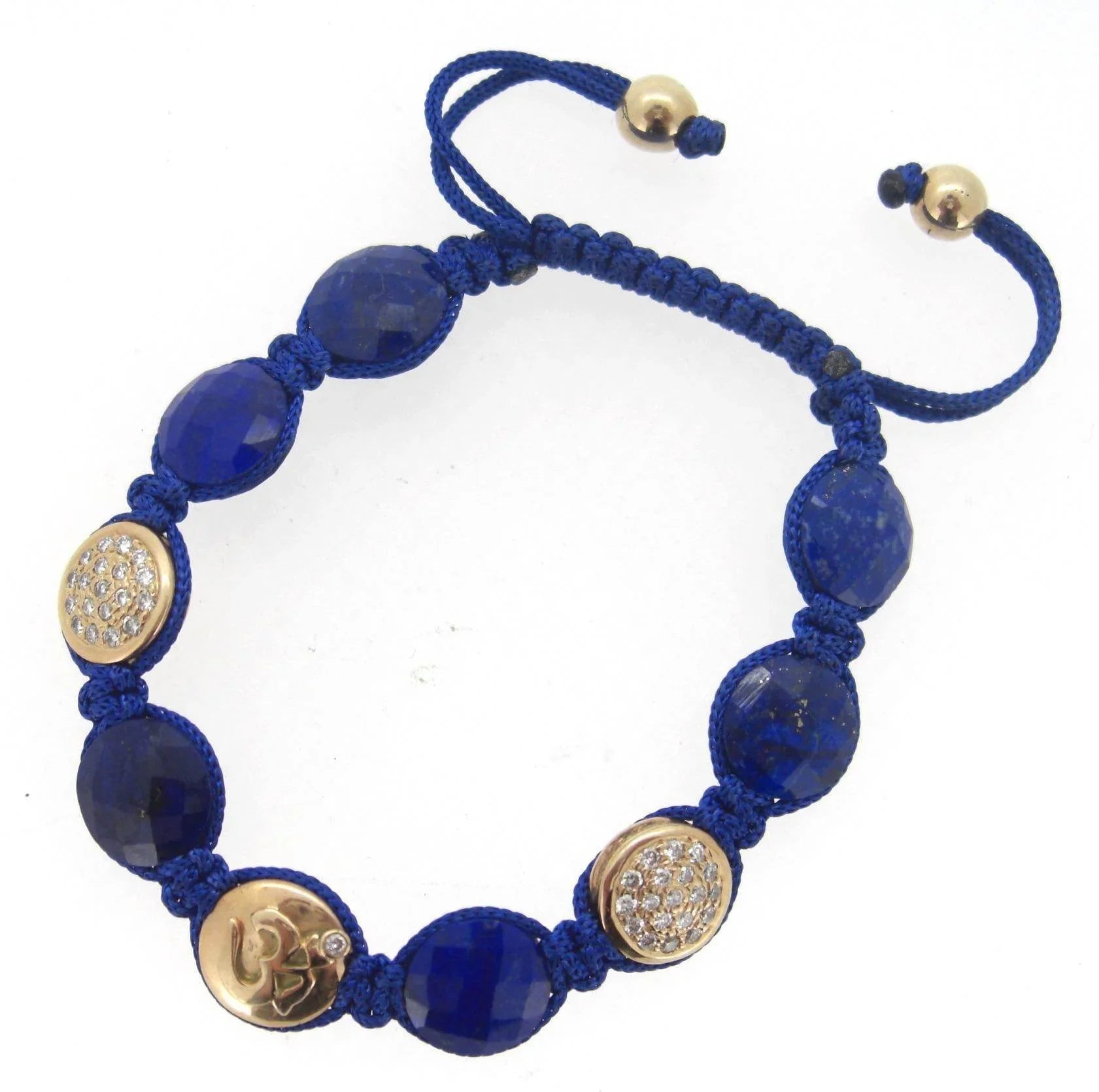 Om Bracelet with Onyx in Gold - Jewelslane