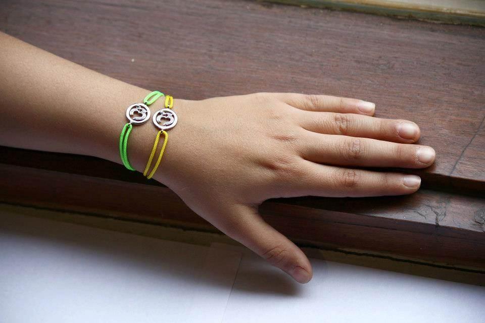 Om Single Diamond Bracelet Silver - Jewelslane