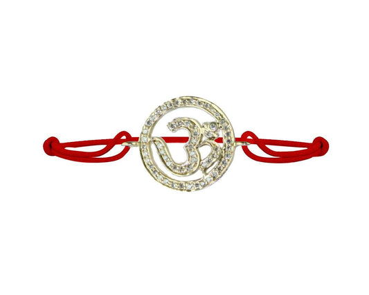Om bracelet 18mm in gold with diamonds - Jewelslane