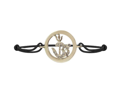 Om Shakti Bracelet in Gold with Diamond - Jewelslane