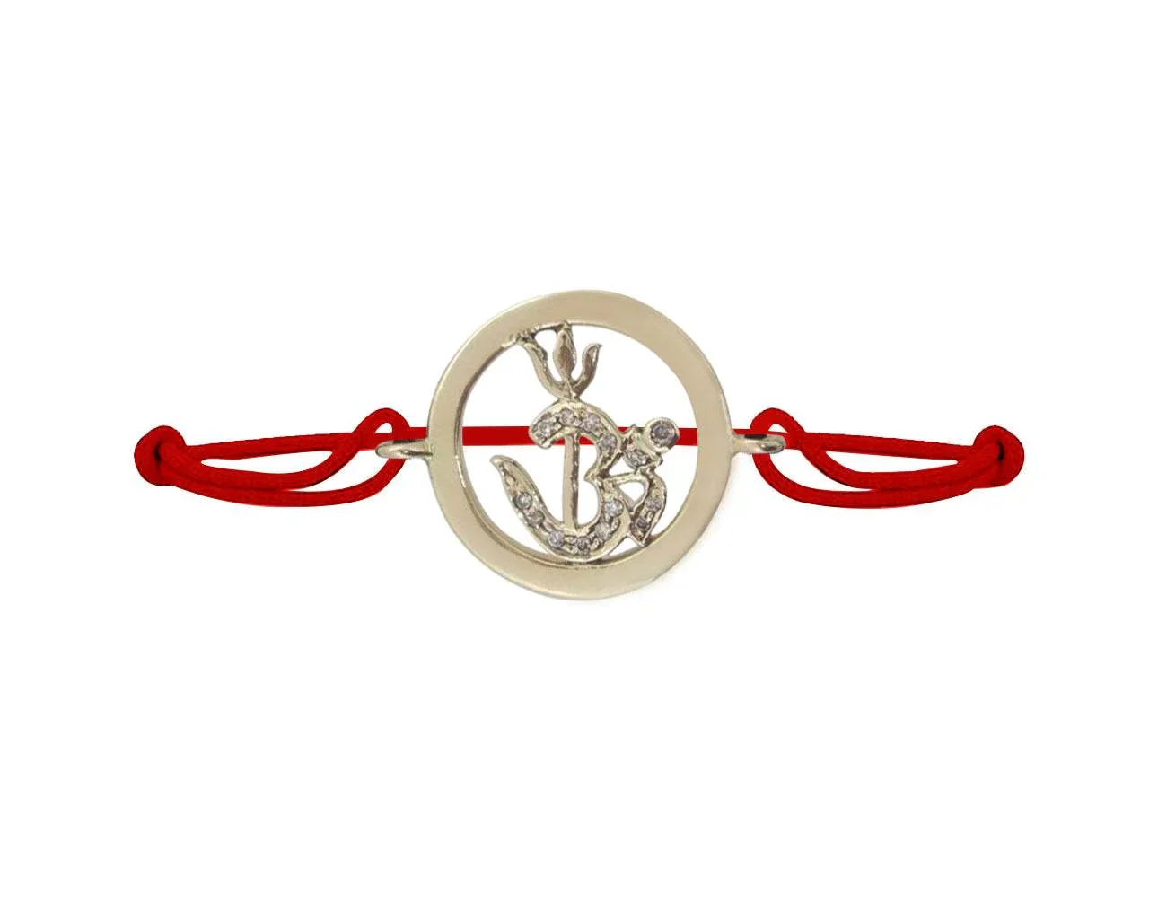 Om Shakti Bracelet in Gold with Diamond - Jewelslane