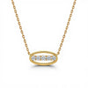 Oma Round Brilliant Lab Diamonds Oval shape pendant necklace - Jewelslane