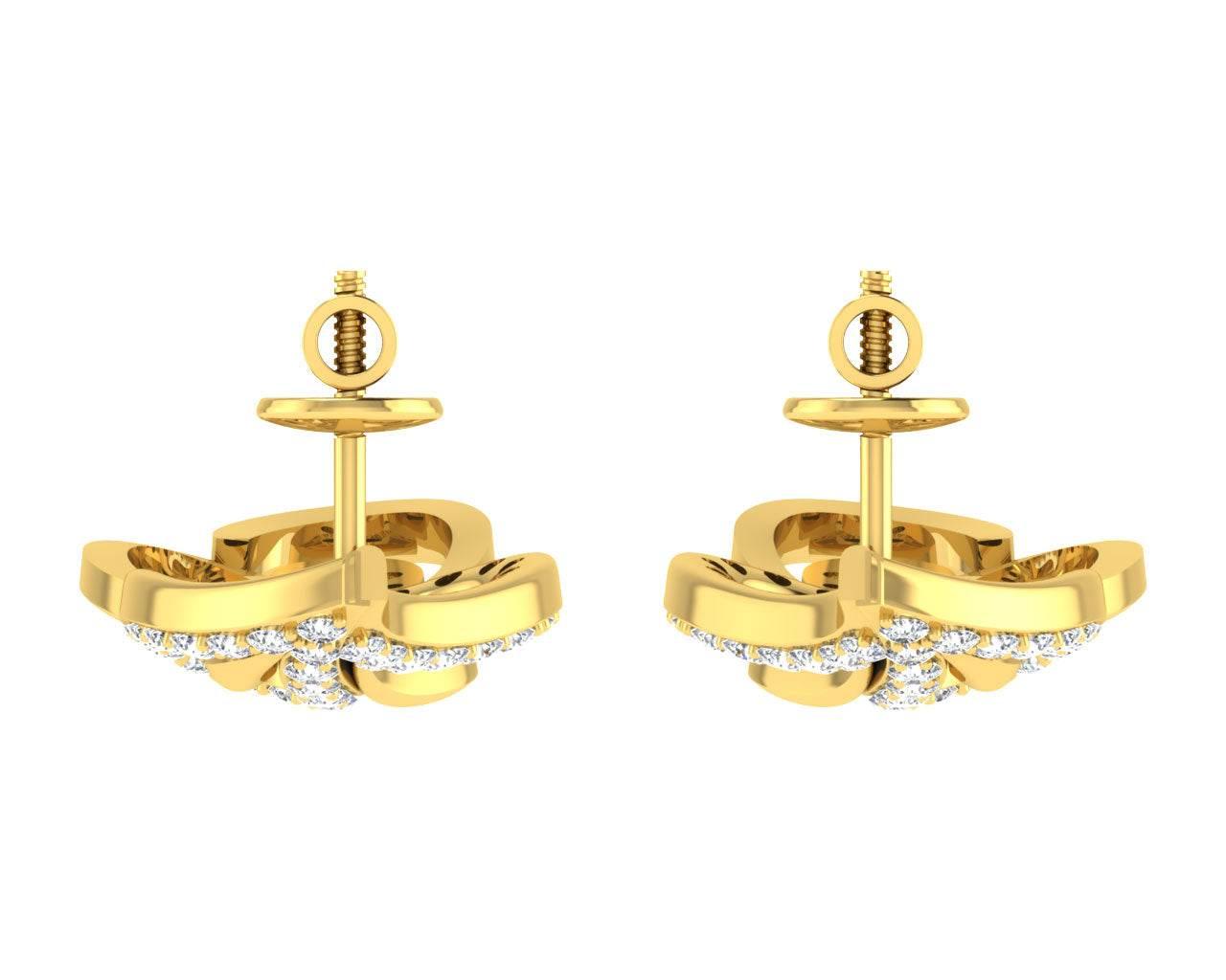 Pamela Diamond Earrings in Gold Additional Image 3