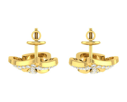 Pamela Diamond Earrings in Gold Additional Image 3