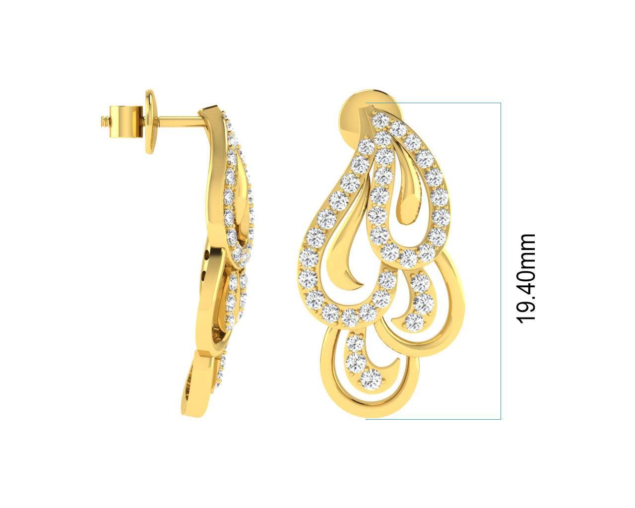 Pamela Diamond Earrings in Gold Additional Image 5