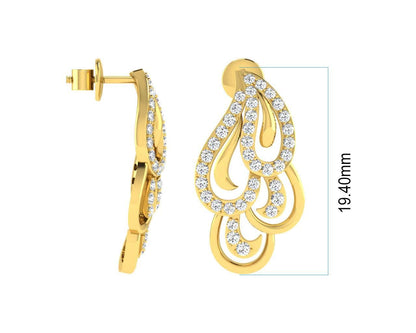 Pamela Diamond Earrings in Gold Additional Image 5