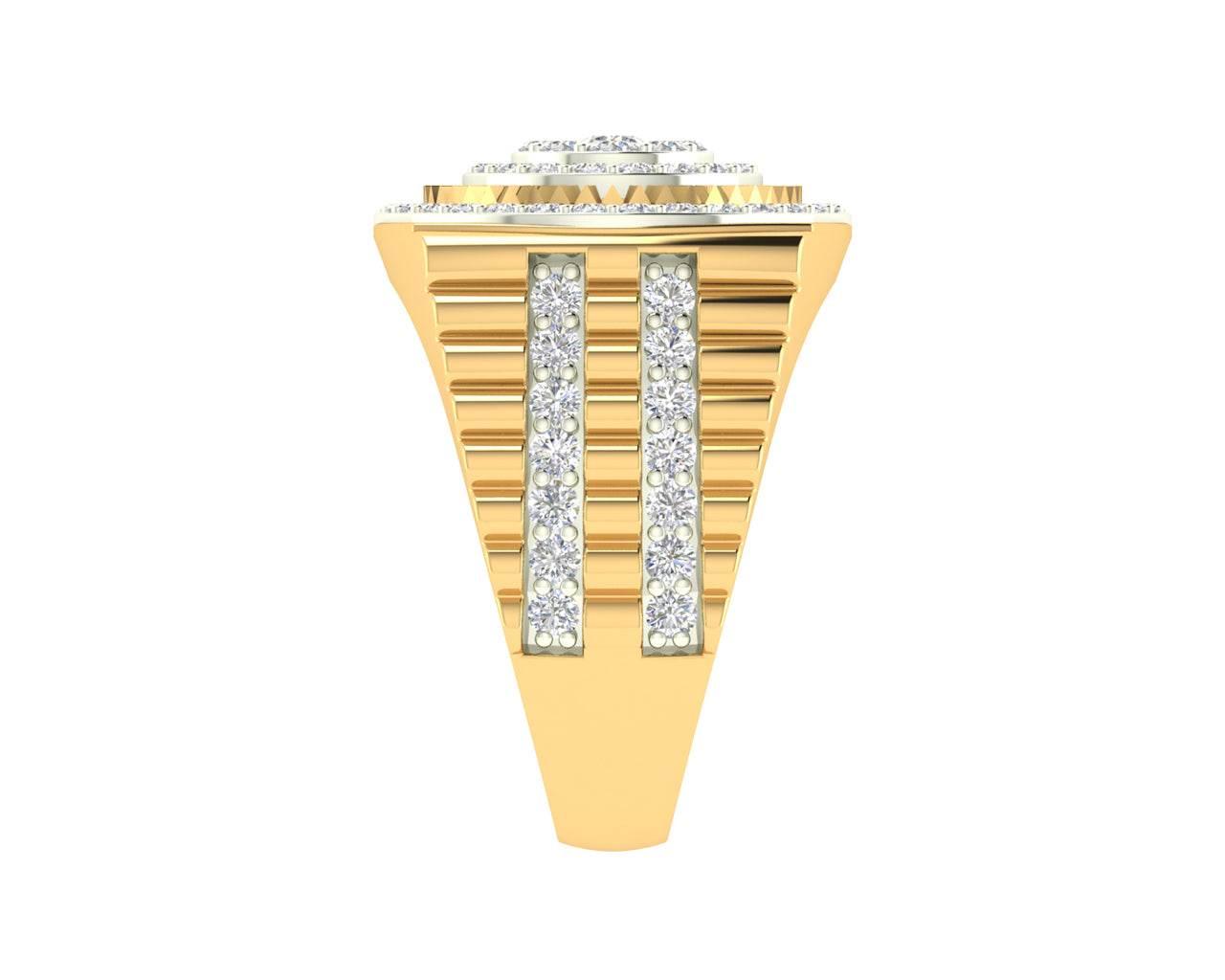Paton Mens Diamond Ring in hallmarked 18k Gold with Diamonds - Jewelslane