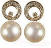 Diamond Earrings with Pearl Drop - Jewelslane