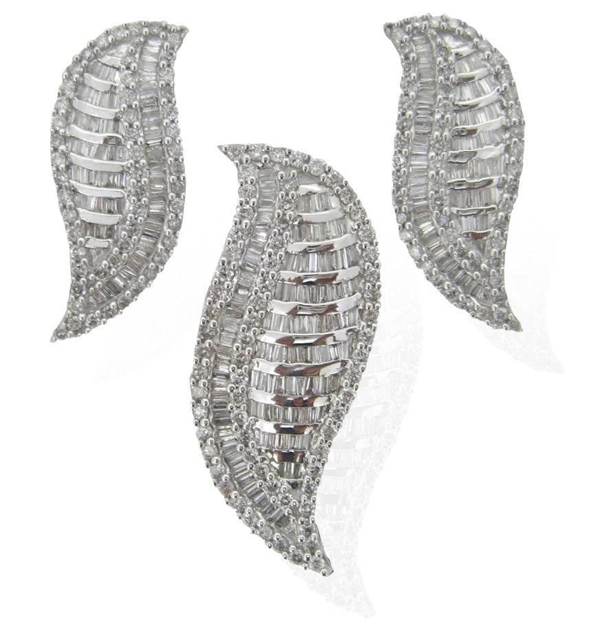 Diamond Pendant & Earring Set - Jewelslane