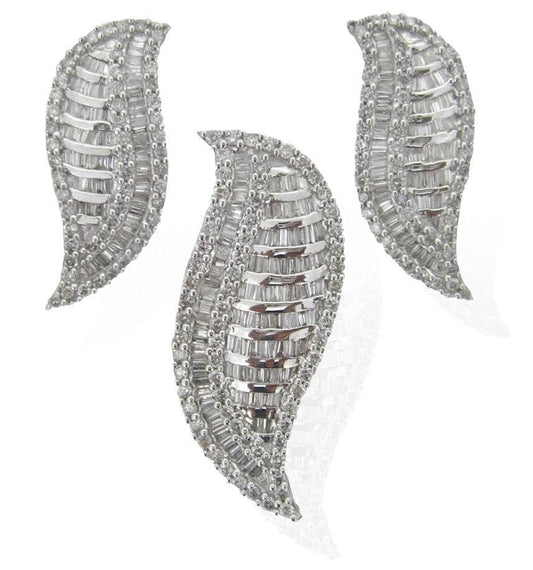 Diamond Pendant & Earring Set - Jewelslane