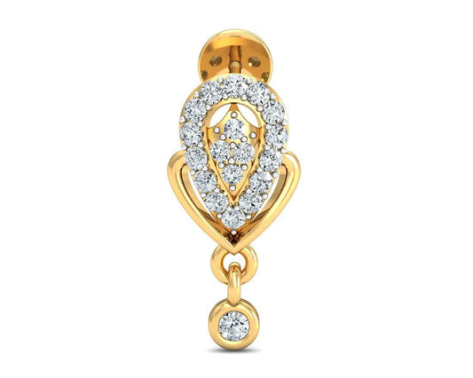 Penne Diamond Earrings in Gold - Jewelslane