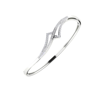 Perla Diamond Half Bangle in gold - Jewelslane