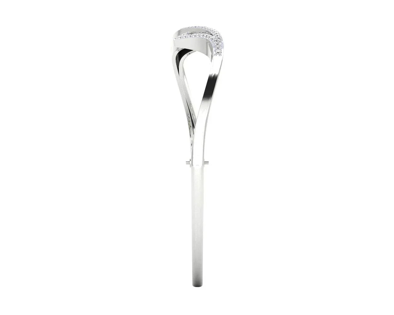 Perla Diamond Half Bangle in gold - Jewelslane