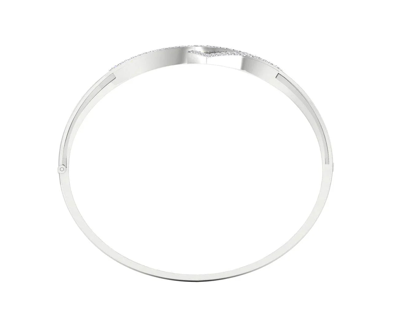 Perla Diamond Half Bangle in gold - Jewelslane