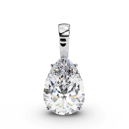Perry Pear shape Lab Grown Diamond Solitaire Pendant in Gold - Jewelslane